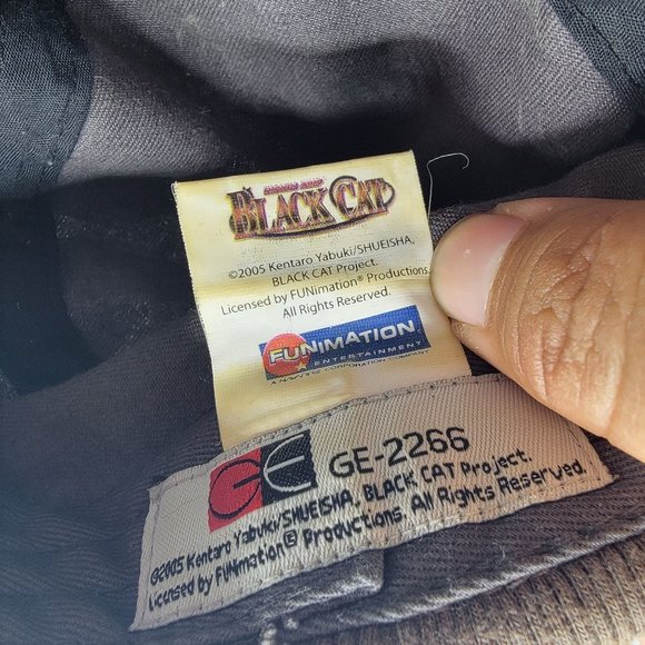 Funimation Black Cat Anime Hat Adults Unisex Gray Casual Outdoors - Picture 8 of 9